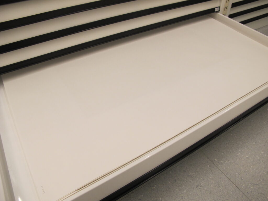 Flat file with large-format works after the improvement of the storage system