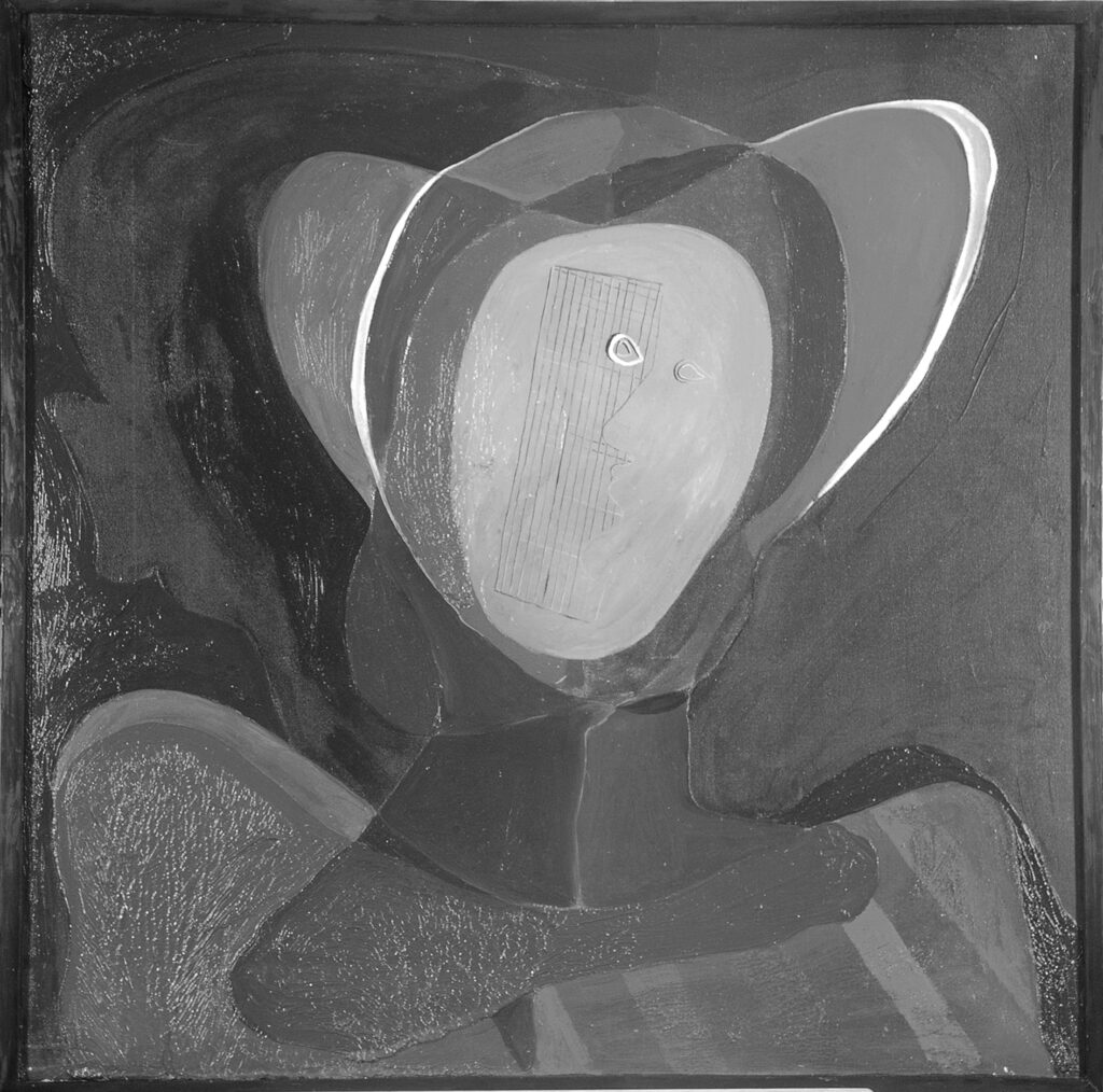 L’huile Cap, de 1926, photo en réflectographie infrarouge © Salvador Dalí, Fondation Gala-Salvador Dalí, Figueres, 2025